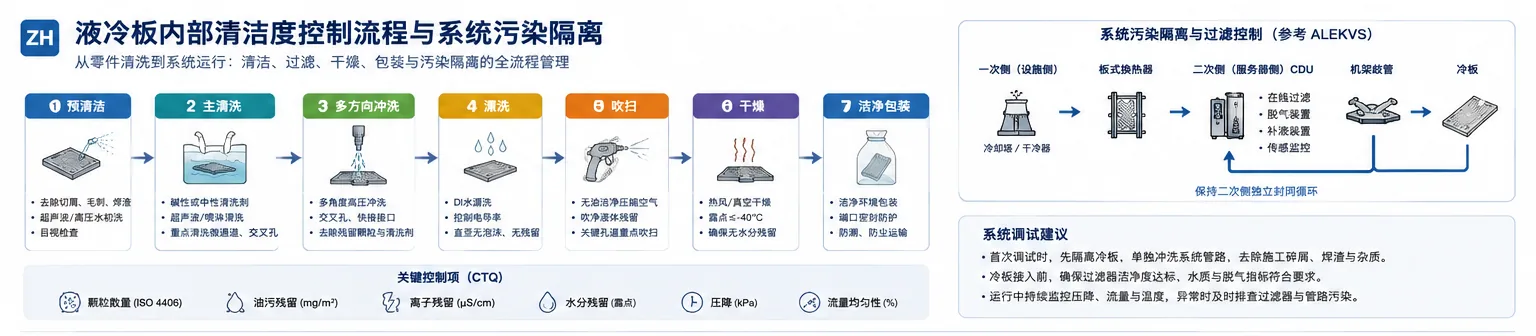 液冷板内部清洁度如何控制：颗粒、油污、清洗、干燥与包装
